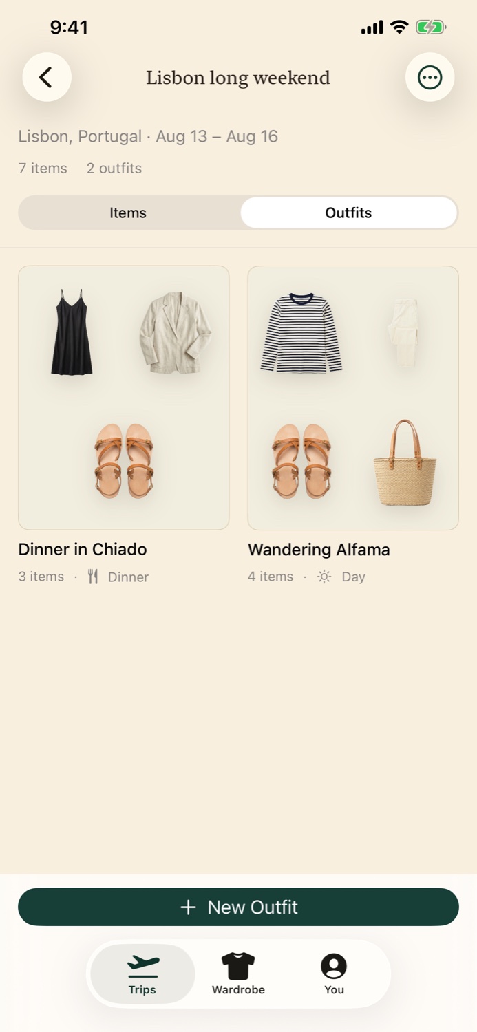 A complete travel outfit assembled in StyleTrip