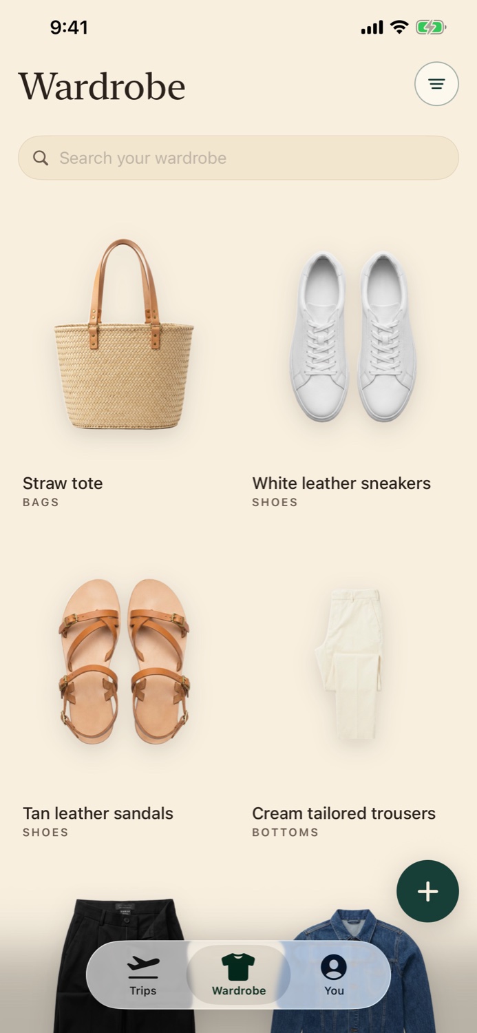 A searchable digital wardrobe in StyleTrip